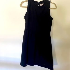 Loft Black Ruffled Hem Dress